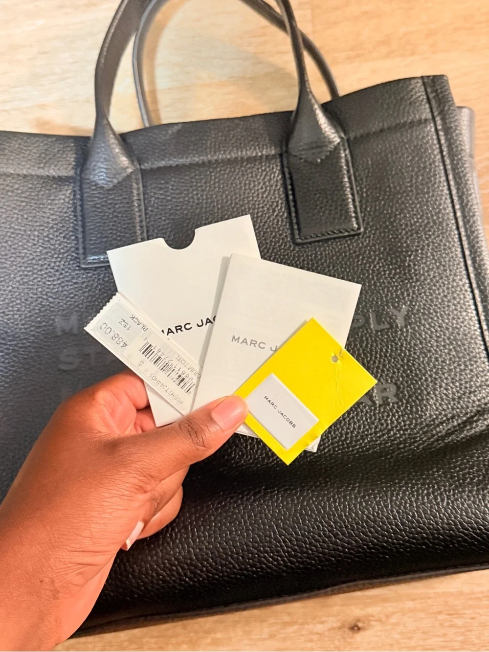 Marc Jacobs Black Leather Standard Supply Medium Tote